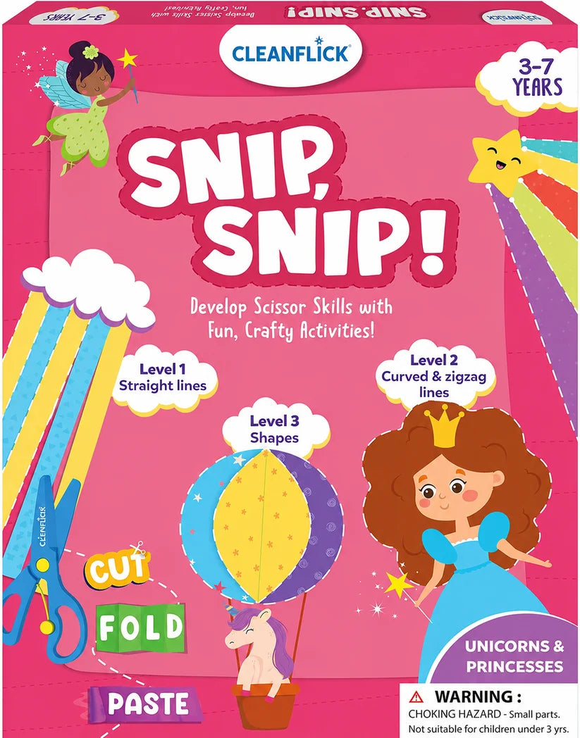 Cleanflick Snip Snip™ Scissor Skills Bundle | 3-in-1 Activity Set