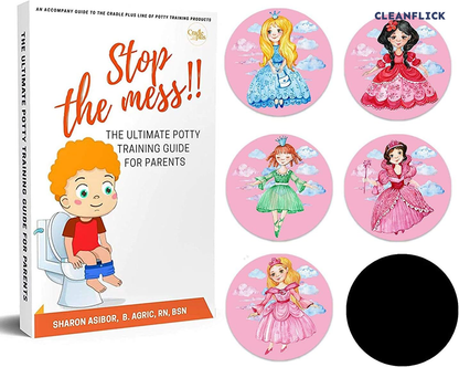 Potty Training Magic Sticker | Color-Changing Toilet Targets (5-Pack) + Free Potty Training eBook