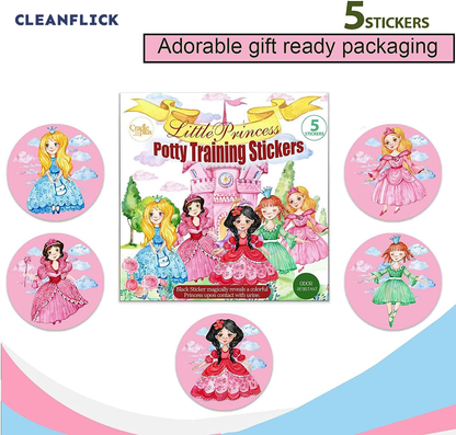 Potty Training Magic Sticker | Color-Changing Toilet Targets (5-Pack) + Free Potty Training eBook