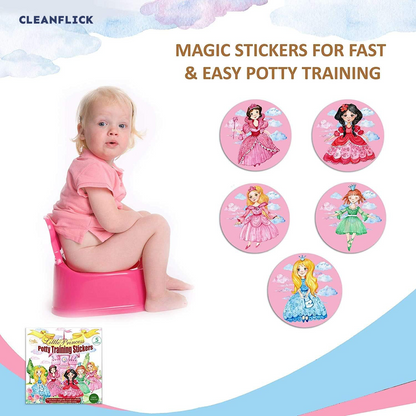 Potty Training Magic Sticker | Color-Changing Toilet Targets (5-Pack) + Free Potty Training eBook