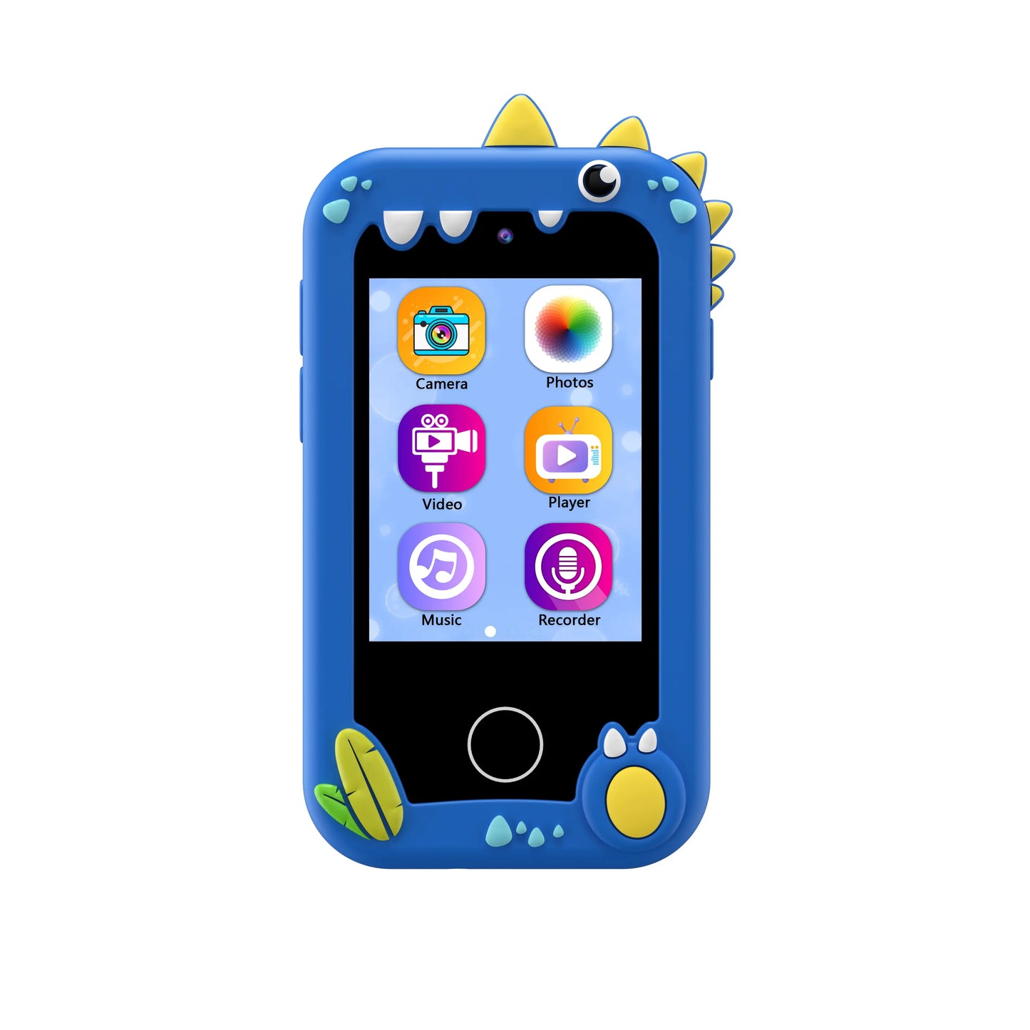 Portable Kids Touchscreen Toy Phone - Lithium-Powered, No Calling/No Internet, 26 Built-In Apps, Dual Cameras, Music Player, Stories, Educational Video Games - Travel Toy, Boy Gifts for Toddlers
