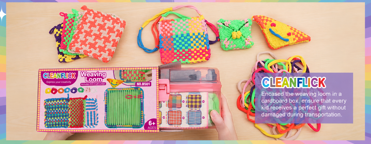 DIY Weaving Loom Kit for Kids – 1000 Colorful Craft Loops