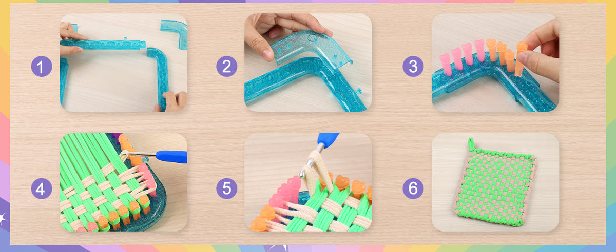 DIY Weaving Loom Kit for Kids – 1000 Colorful Craft Loops