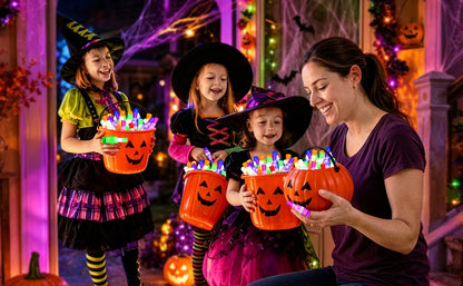 40-Pack Halloween Finger Projection Lights – Assorted Halloween Designs