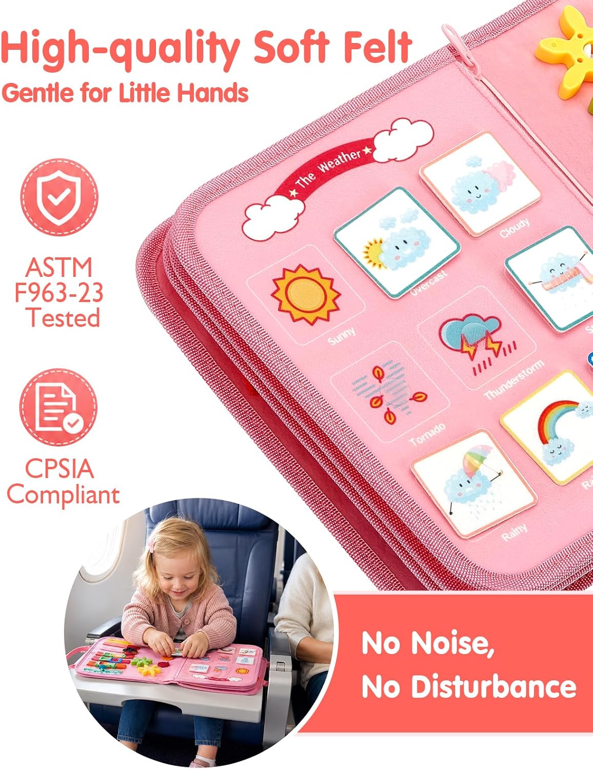 Busy Board Montessori Toys 3 Year Old Girl Gifts 3rd Bithday Idea