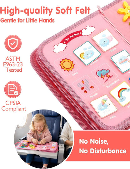 Busy Board Montessori Toys 3 Year Old Girl Gifts 3rd Bithday Idea