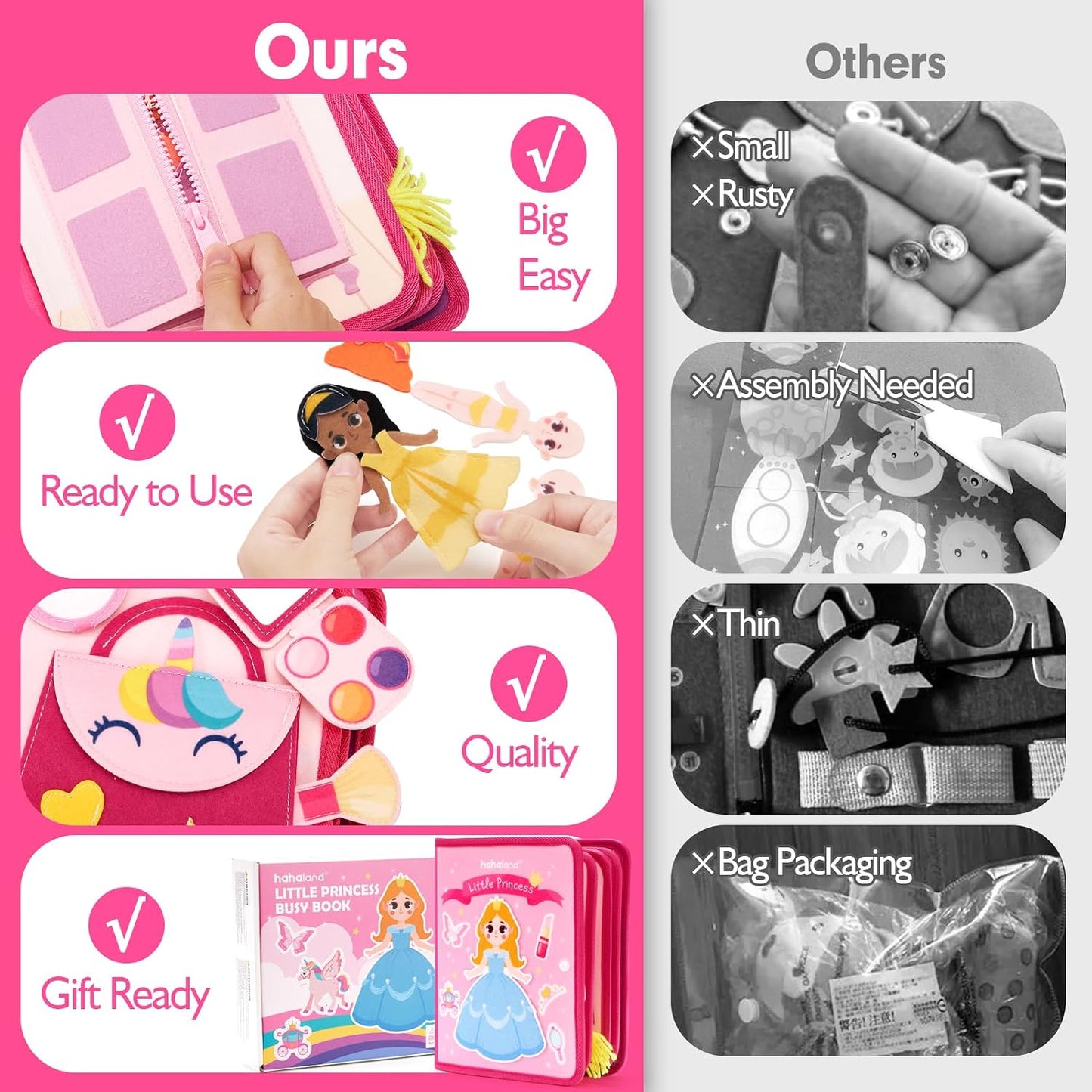 Busy Board Montessori Toys 3 Year Old Girl Gifts 3rd Bithday Idea