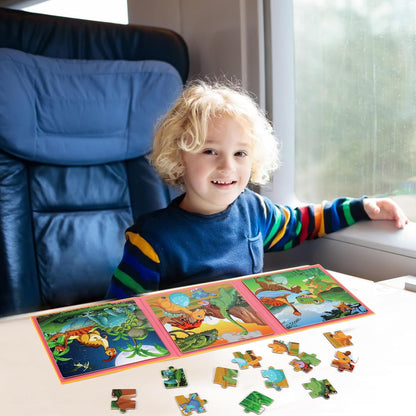 Magnetic Puzzles for Kids Ages 4-6, 36-Piece Preschooler Travel Toys Princess Puzzles Ages 3-5, Educational Learning Magnets, Ideal Road Trip Activities Toys for 3 4 5 6 Girls