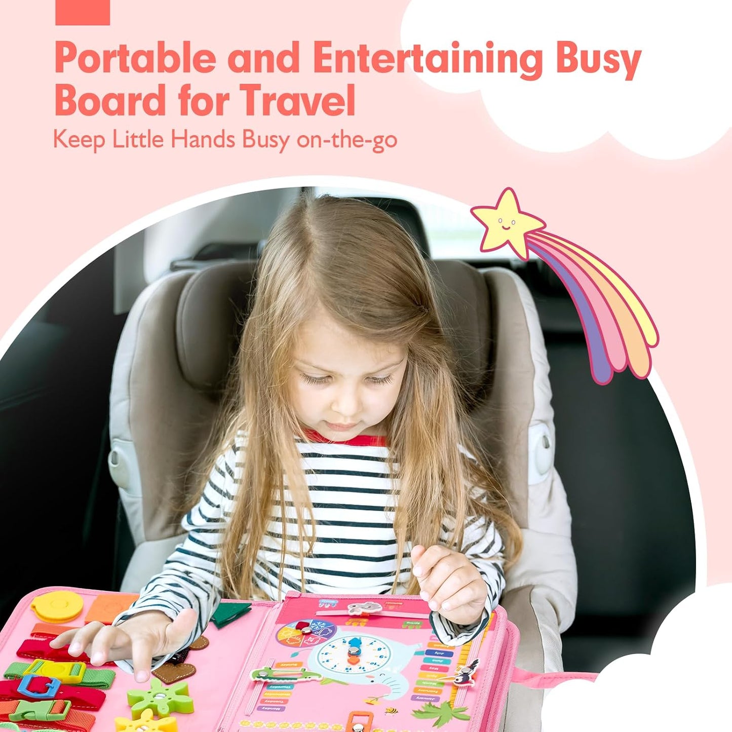 Busy Board Montessori Toys 3 Year Old Girl Gifts 3rd Bithday Idea