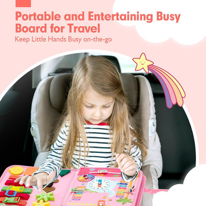 Busy Board Montessori Toys 3 Year Old Girl Gifts 3rd Bithday Idea