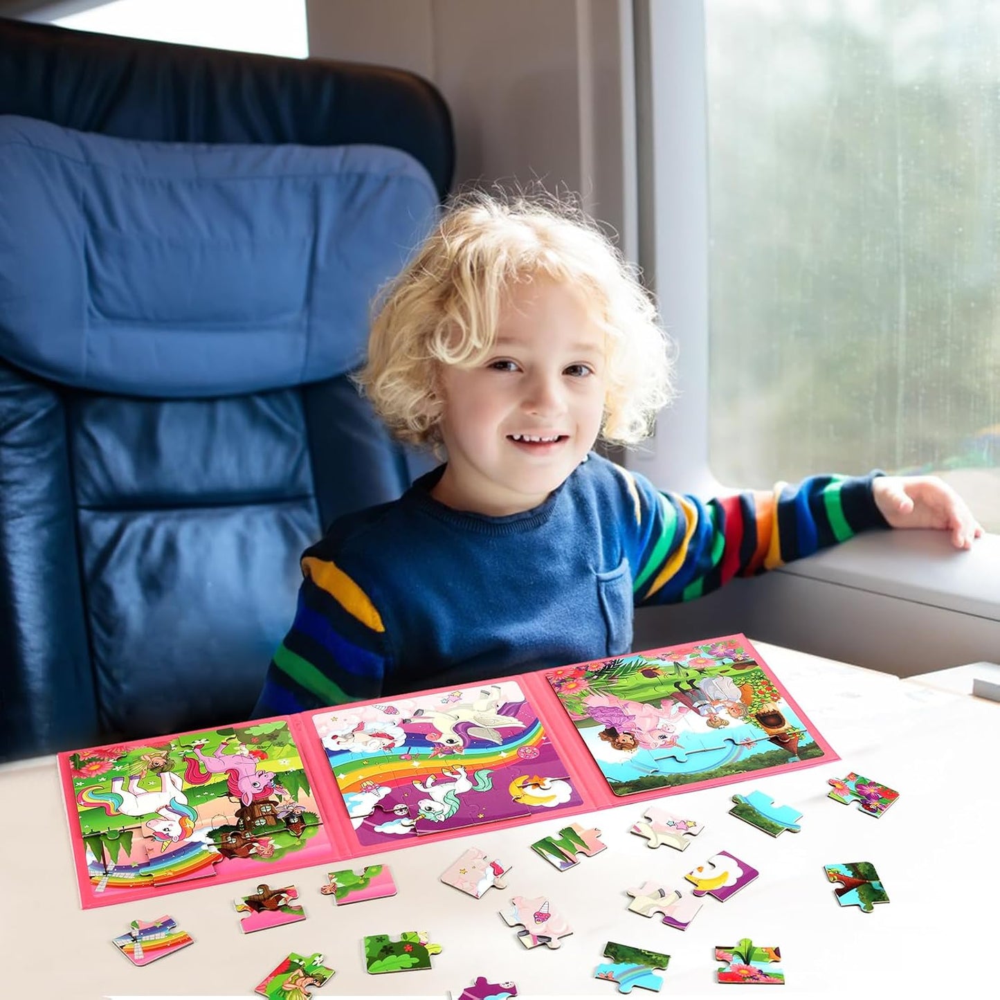 Magnetic Puzzles for Kids Ages 4-6, 36-Piece Preschooler Travel Toys Princess Puzzles Ages 3-5, Educational Learning Magnets, Ideal Road Trip Activities Toys for 3 4 5 6 Girls