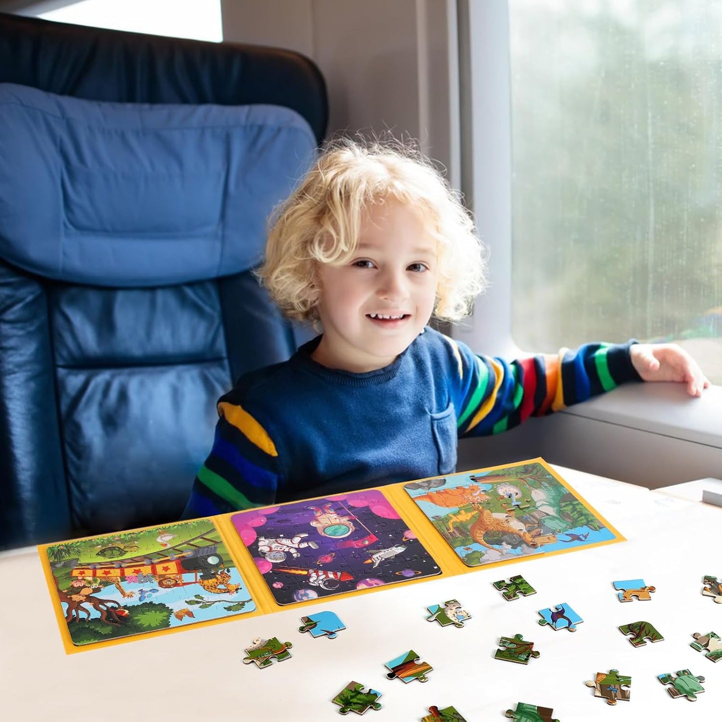 Magnetic Puzzles for Kids Ages 4-6, 36-Piece Preschooler Travel Toys Princess Puzzles Ages 3-5, Educational Learning Magnets, Ideal Road Trip Activities Toys for 3 4 5 6 Girls