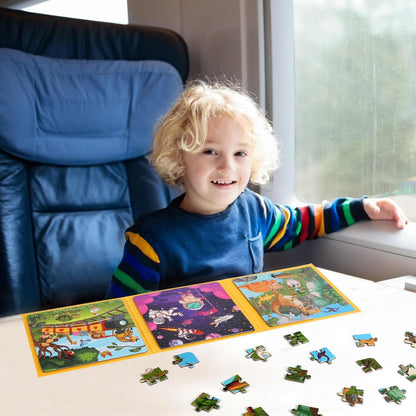 Magnetic Puzzles for Kids Ages 4-6, 36-Piece Preschooler Travel Toys Princess Puzzles Ages 3-5, Educational Learning Magnets, Ideal Road Trip Activities Toys for 3 4 5 6 Girls