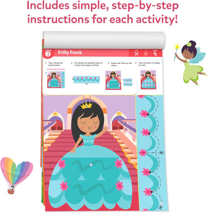 Cleanflick Scissor Skills Activity Book - Snip Snip, 25 Cutting Activities for Preschoolers, Felt Craft Kit, 2 Child-Safe Scissors, Fine Motor Skills, Screen-Free Fun, Gifts for Kids Ages 3-7