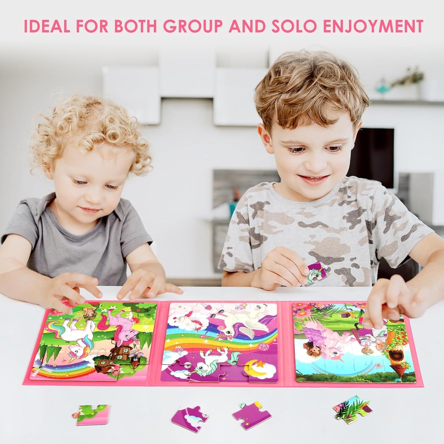 Magnetic Puzzles for Kids Ages 4-6, 36-Piece Preschooler Travel Toys Princess Puzzles Ages 3-5, Educational Learning Magnets, Ideal Road Trip Activities Toys for 3 4 5 6 Girls