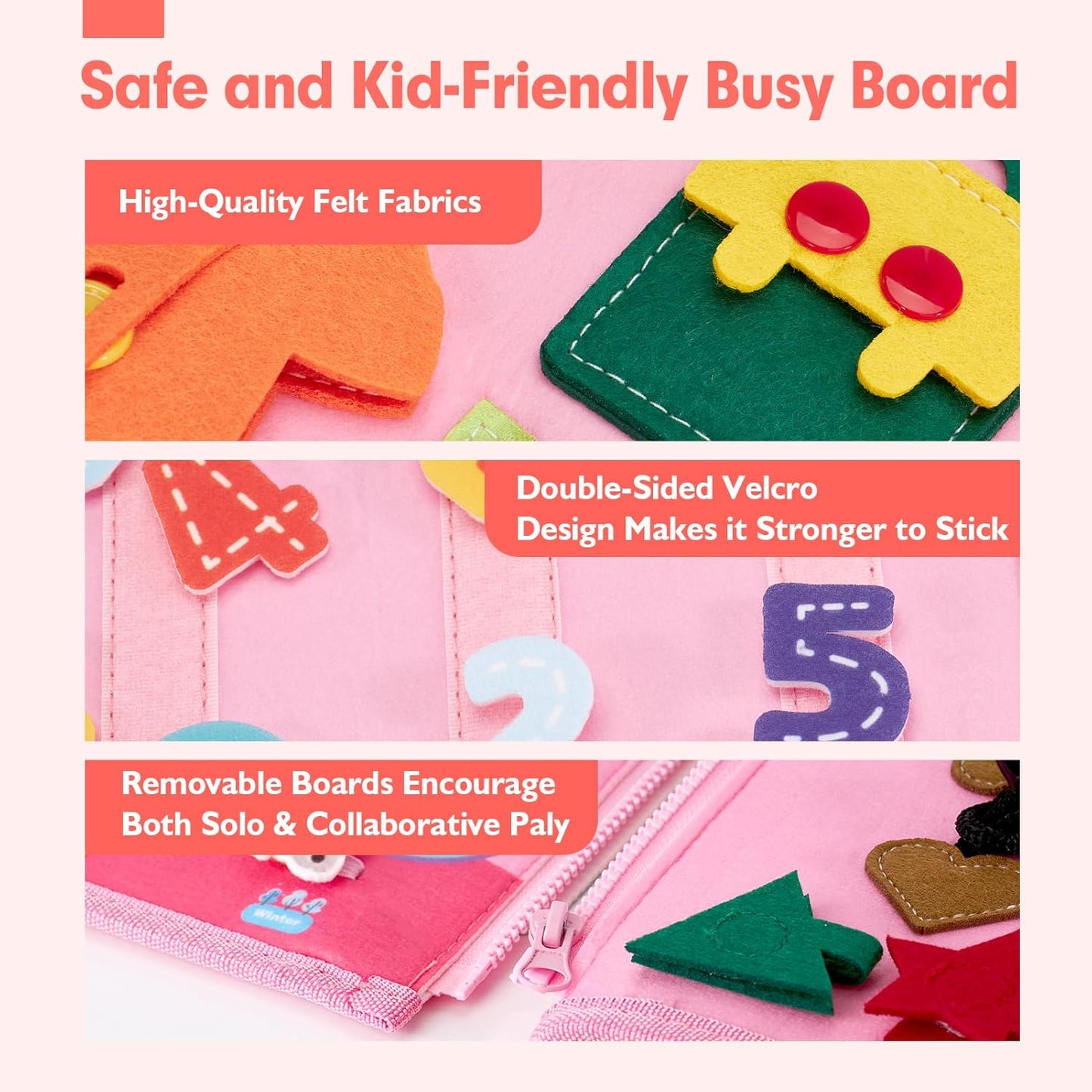 Busy Board Montessori Toys 3 Year Old Girl Gifts 3rd Bithday Idea