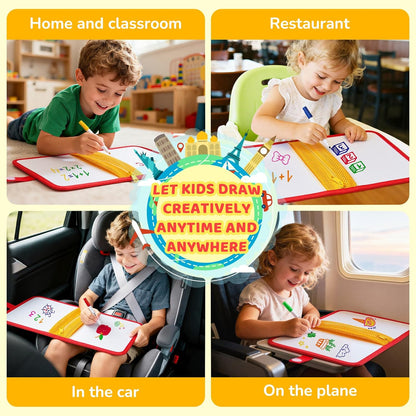 10" Dry Erase Board Kit – Dual-Sided, 6 Markers & Case