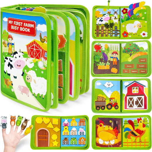 Montessori Busy Book – Farm Animals, Quiet Learning Activities