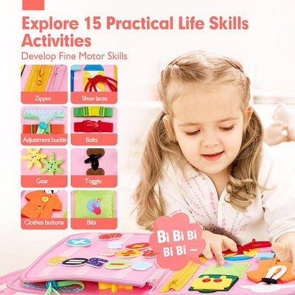 Busy Board Montessori Toys 3 Year Old Girl Gifts 3rd Bithday Idea