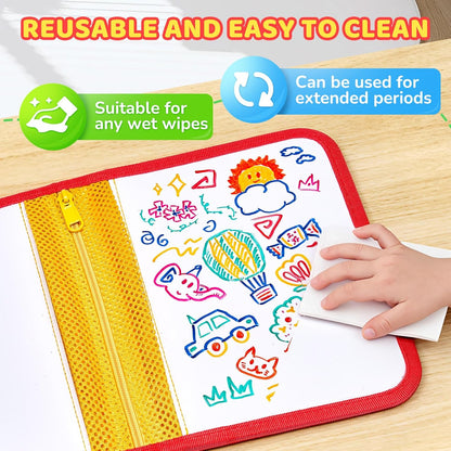 10" Dry Erase Board Kit – Dual-Sided, 6 Markers & Case