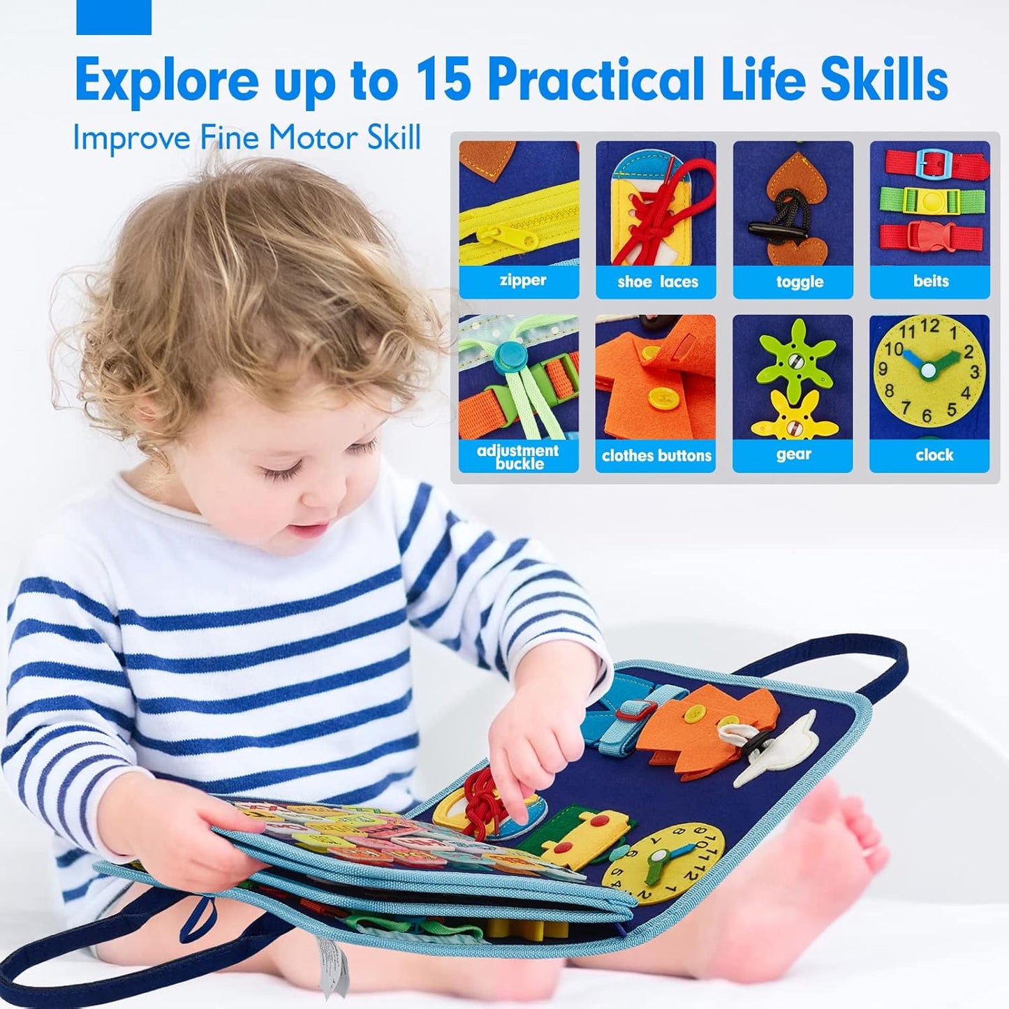 Busy Board Montessori Toys 3 Year Old Girl Gifts 3rd Bithday Idea