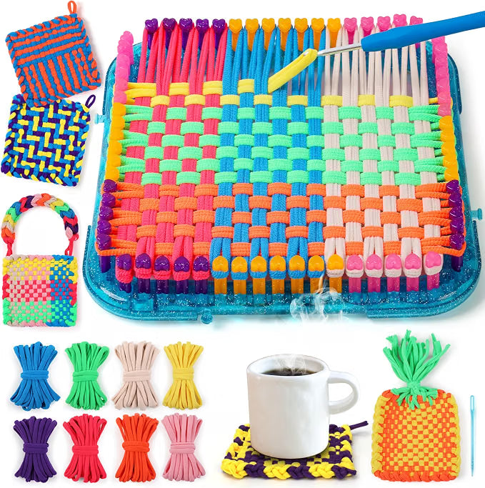 DIY Weaving Loom Kit for Kids – 1000 Colorful Craft Loops