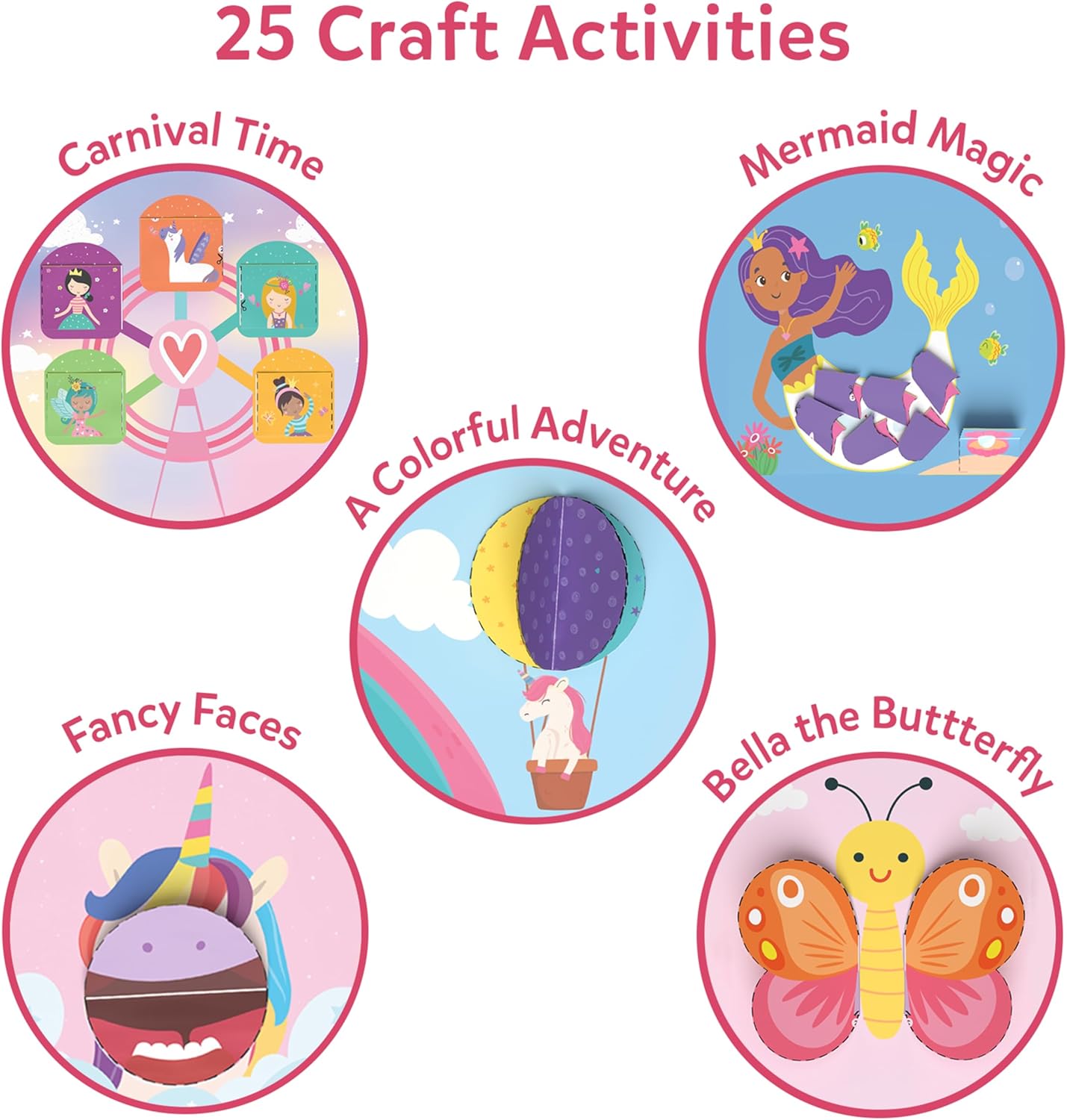 Cleanflick Scissor Skills Activity Book - Snip Snip, 25 Cutting Activities for Preschoolers, Felt Craft Kit, 2 Child-Safe Scissors, Fine Motor Skills, Screen-Free Fun, Gifts for Kids Ages 3-7