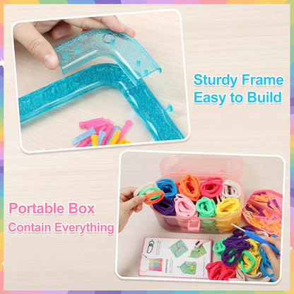 DIY Weaving Loom Kit for Kids – 1000 Colorful Craft Loops