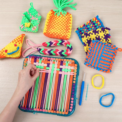 DIY Weaving Loom Kit for Kids – 1000 Colorful Craft Loops