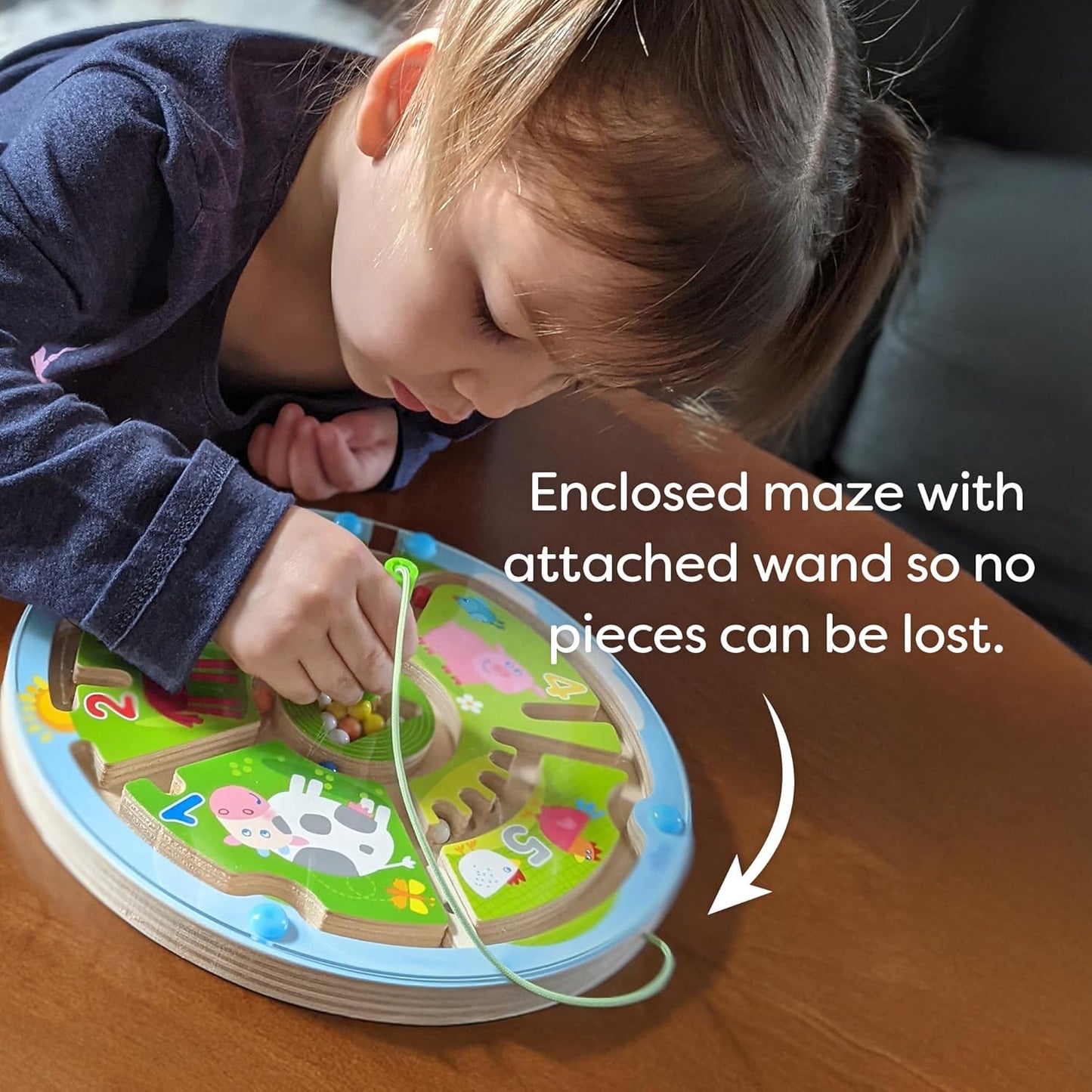 Busy Board for Toddlers 2-4: Number Maze & Town Magnetic Puzzle Game - Travel Toys for Preschoolers, STEM Toy Encourages Color Recognition, Fine Motor & Counting