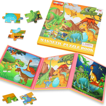 Magnetic Puzzles for Kids Ages 4-6, 36-Piece Preschooler Travel Toys Princess Puzzles Ages 3-5, Educational Learning Magnets, Ideal Road Trip Activities Toys for 3 4 5 6 Girls