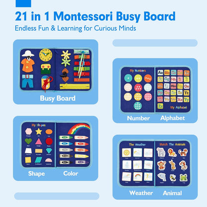 Busy Board Montessori Toys 3 Year Old Girl Gifts 3rd Bithday Idea