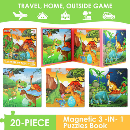 Magnetic Puzzles for Kids Ages 4-6, 36-Piece Preschooler Travel Toys Princess Puzzles Ages 3-5, Educational Learning Magnets, Ideal Road Trip Activities Toys for 3 4 5 6 Girls