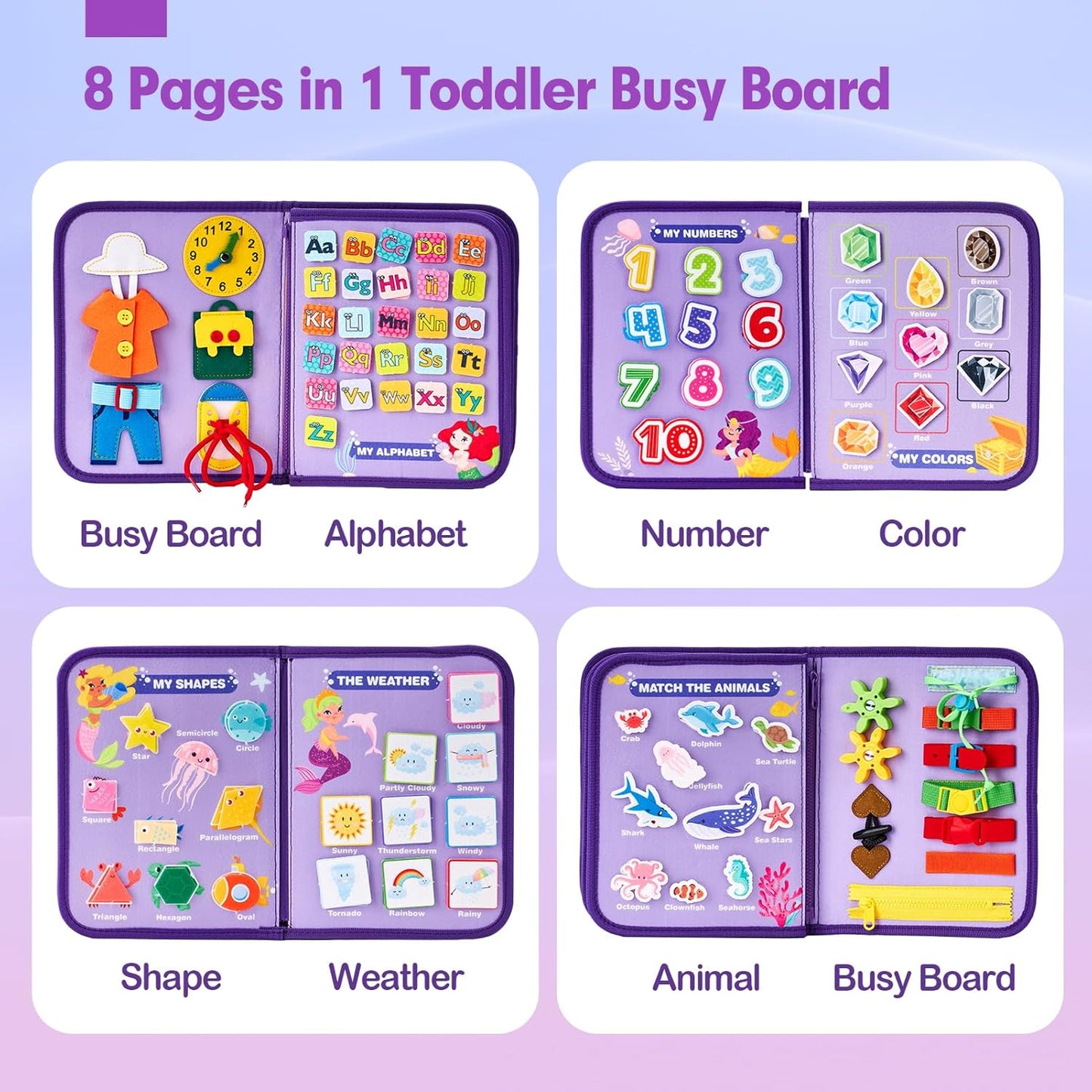 Busy Board Montessori Toys 3 Year Old Girl Gifts 3rd Bithday Idea