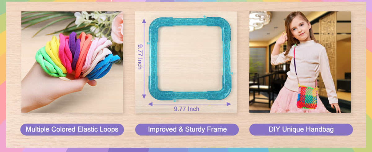DIY Weaving Loom Kit for Kids – 1000 Colorful Craft Loops