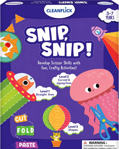 Cleanflick Snip Snip™ Scissor Skills Bundle | 3-in-1 Activity Set