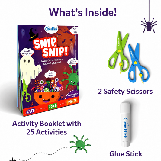 Cleanflick Snip Snip! Halloween Scissor Skills Activity Kit
