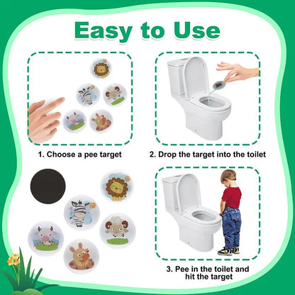 Color Changing Toilet Sticker Thermochromic Toilet Sticker Urinal Training Waterproof Color Changing Sticker For Kid Potty