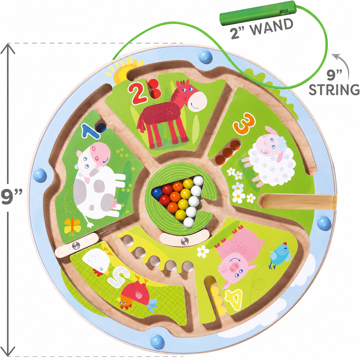 Busy Board for Toddlers 2-4: Number Maze & Town Magnetic Puzzle Game - Travel Toys for Preschoolers, STEM Toy Encourages Color Recognition, Fine Motor & Counting