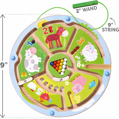 Busy Board for Toddlers 2-4: Number Maze & Town Magnetic Puzzle Game - Travel Toys for Preschoolers, STEM Toy Encourages Color Recognition, Fine Motor & Counting