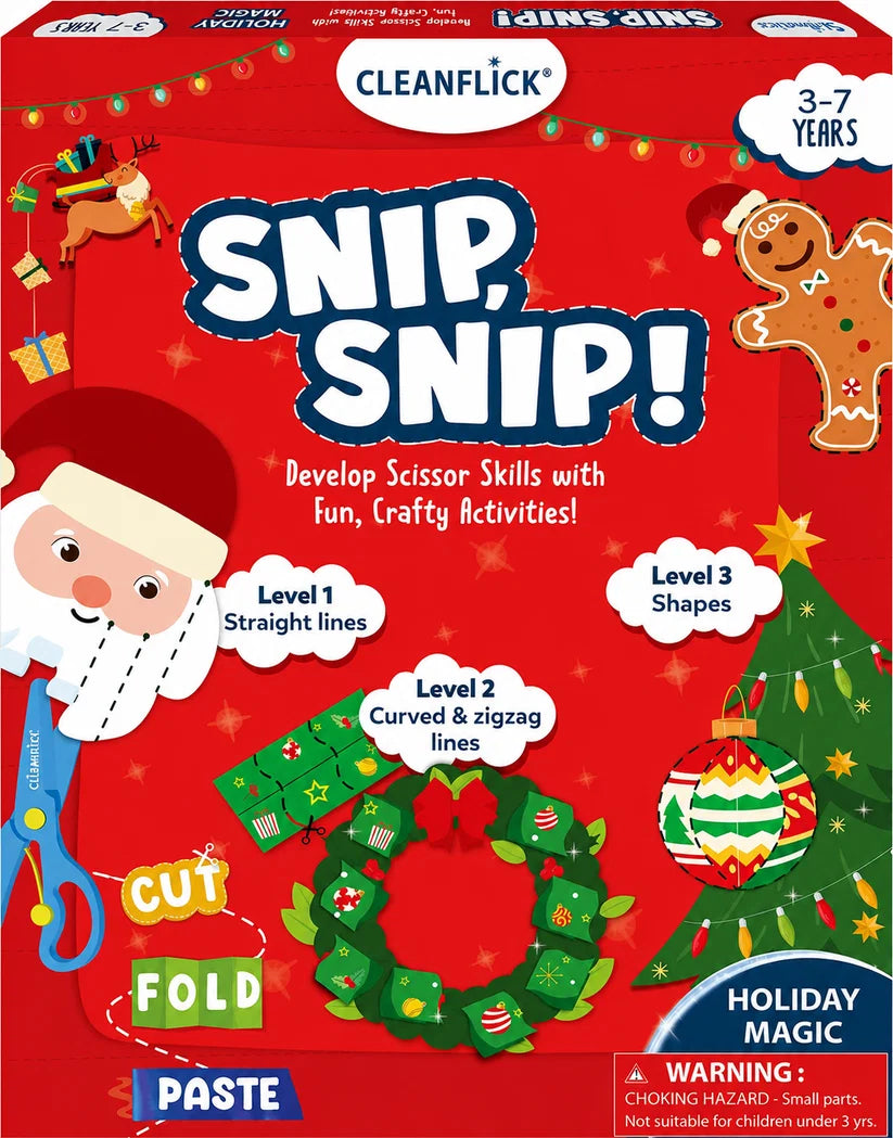 Cleanflick Snip Snip™ Scissor Skills Bundle | 3-in-1 Activity Set