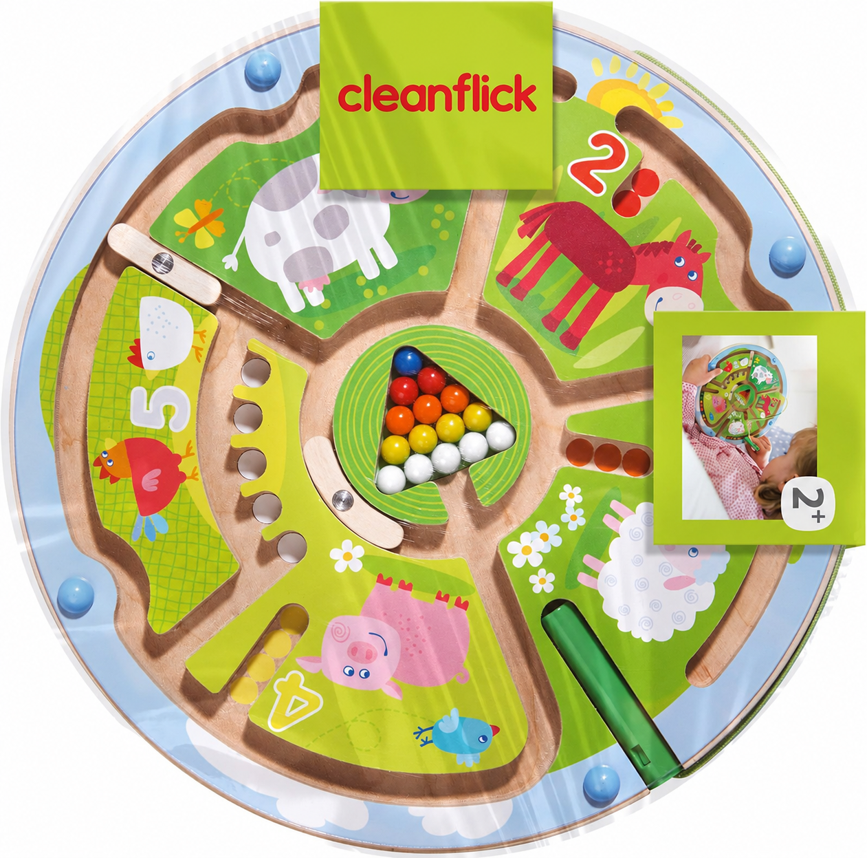 Busy Board for Toddlers 2-4: Number Maze & Town Magnetic Puzzle Game - Travel Toys for Preschoolers, STEM Toy Encourages Color Recognition, Fine Motor & Counting